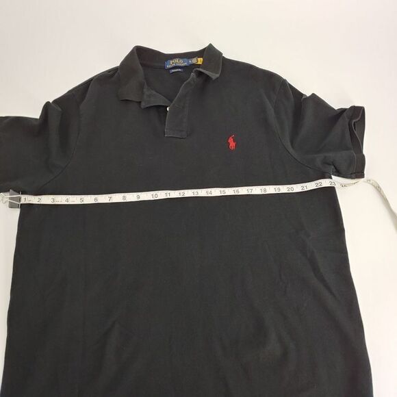 Polo Ralph Lauren Men's XL Classic Fit Rugby Polo Shirt Short Sleeve Black - Picture 7 of 10